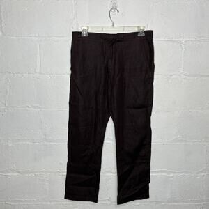 Koko Buns Women's Brown Wide Straight Leg Drawstring Pants Size Medium